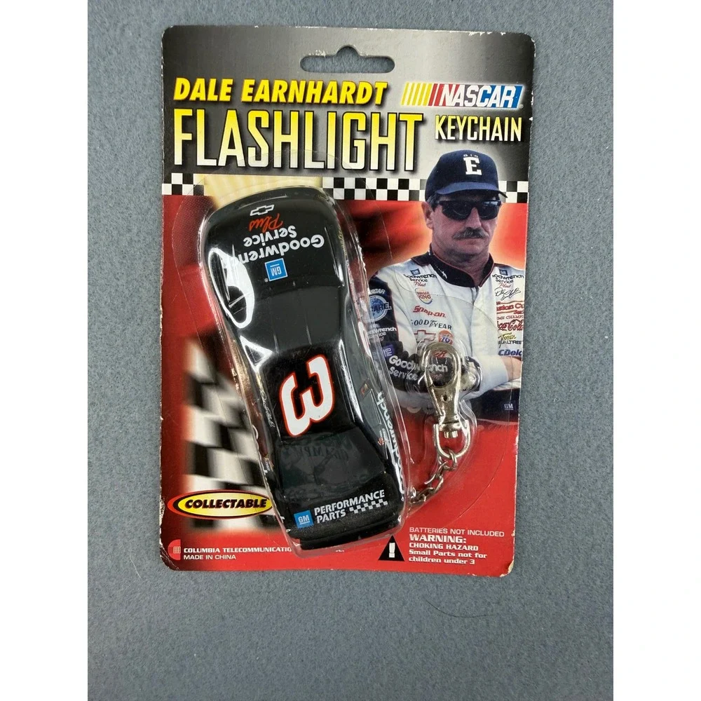Dale Earnhardt Flashlight Keychain Black NASCAR #3 Goodwrench Vintage Y2K